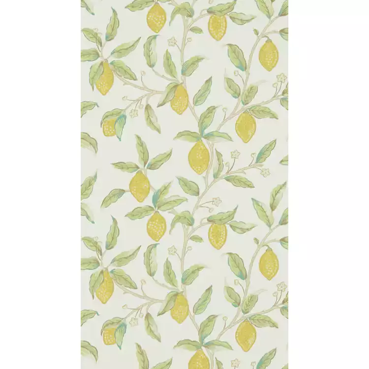 Morris & Co. Lemon Tree Leaf Yellow Floral Wallpaper