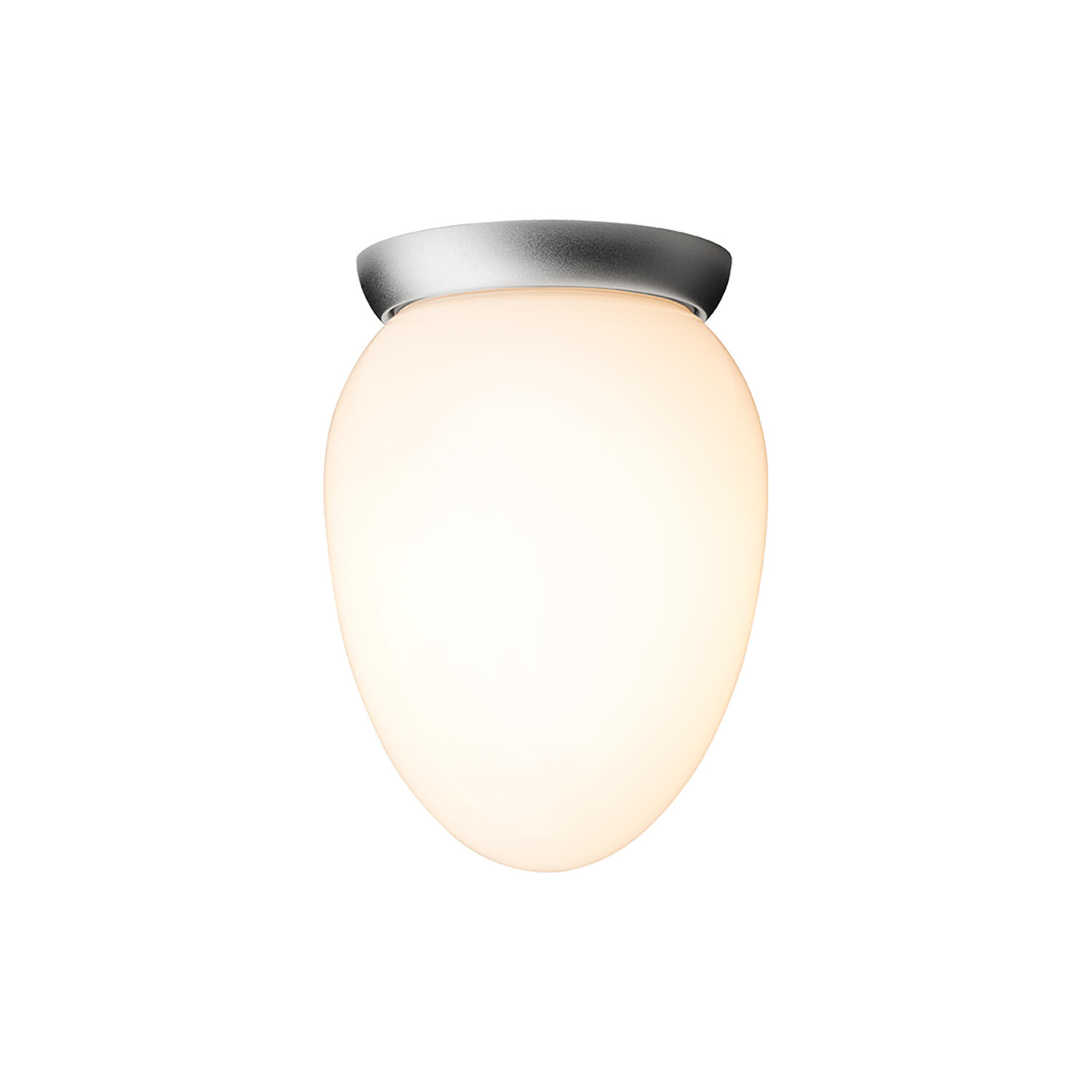 Rizzatto 171 Ceiling Lamp, satin silver/opal