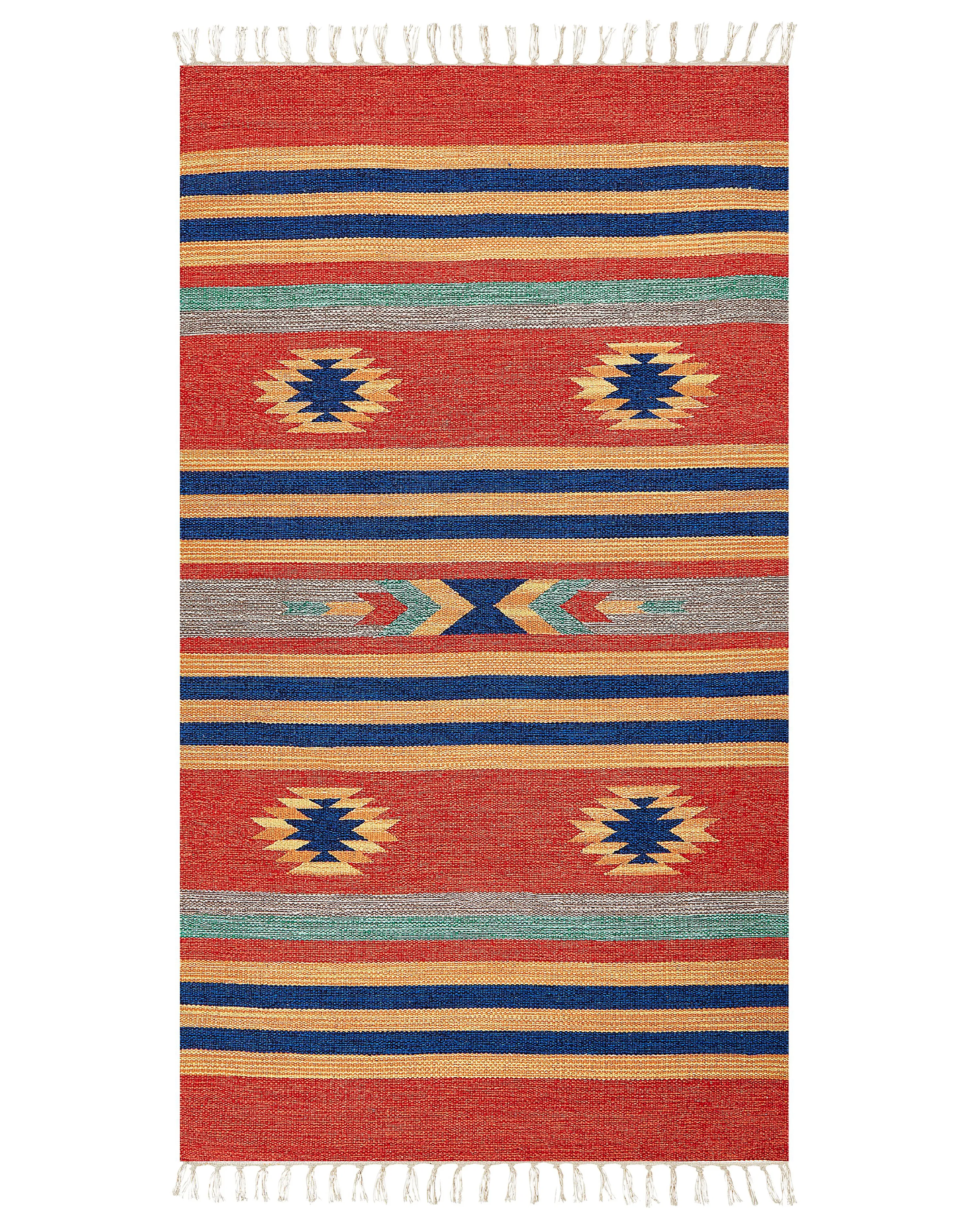 Rug HATIS Multicolour 140 x 200 cm Cotton Kilim