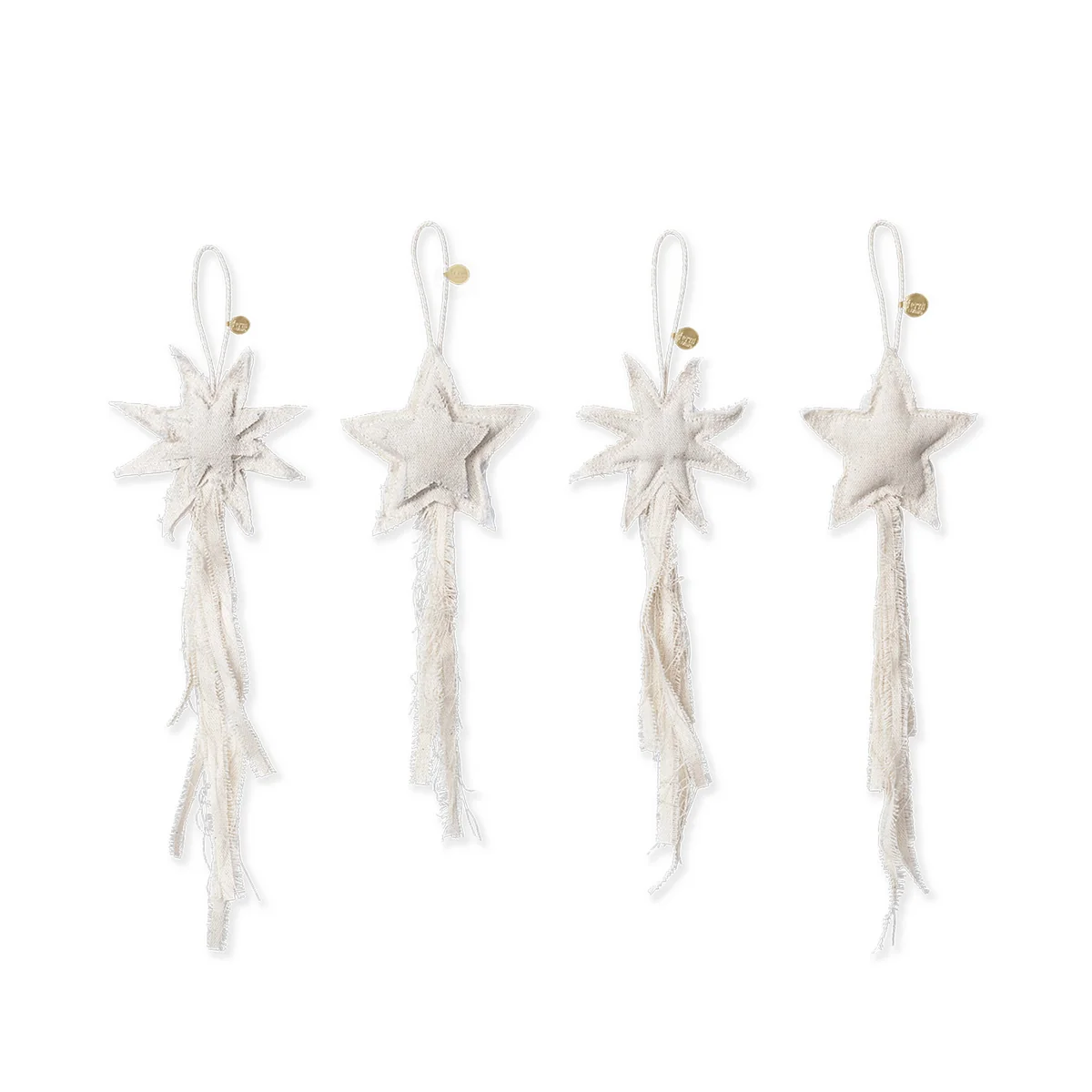 Ferm Living - Vela Sternornamente, natur (4er-Set)