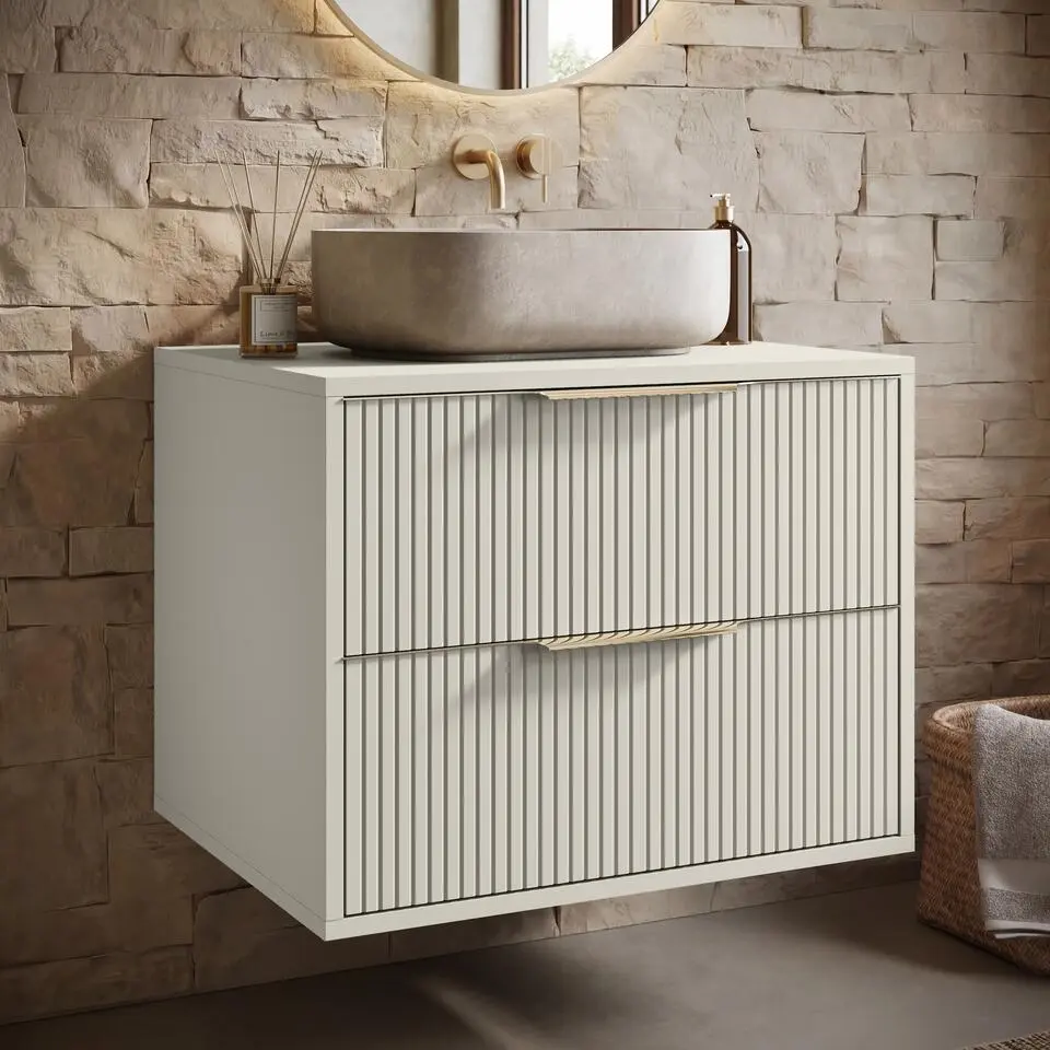 Badplaats Wastafelkast Rimini - 60 x 46 x 46 cm - beige