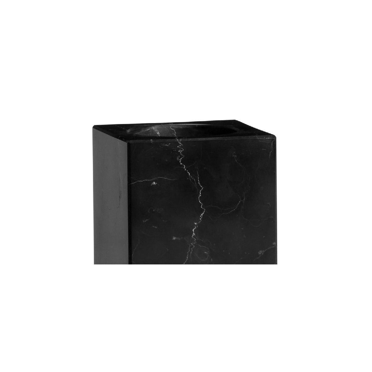 MARBRE - Porte brosse à dents rectangulaire en marbre noir