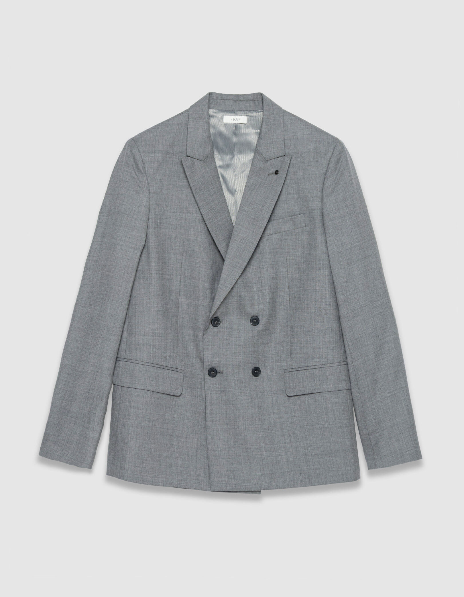 Veste de costume grise boutonnage croisé Homme