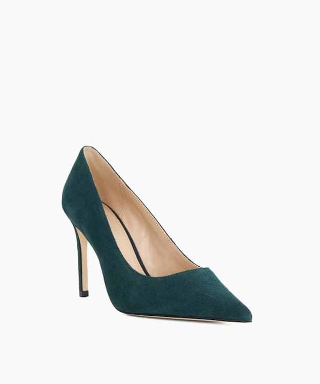 Brinlee Green - Block-Heeled Court Shoes
