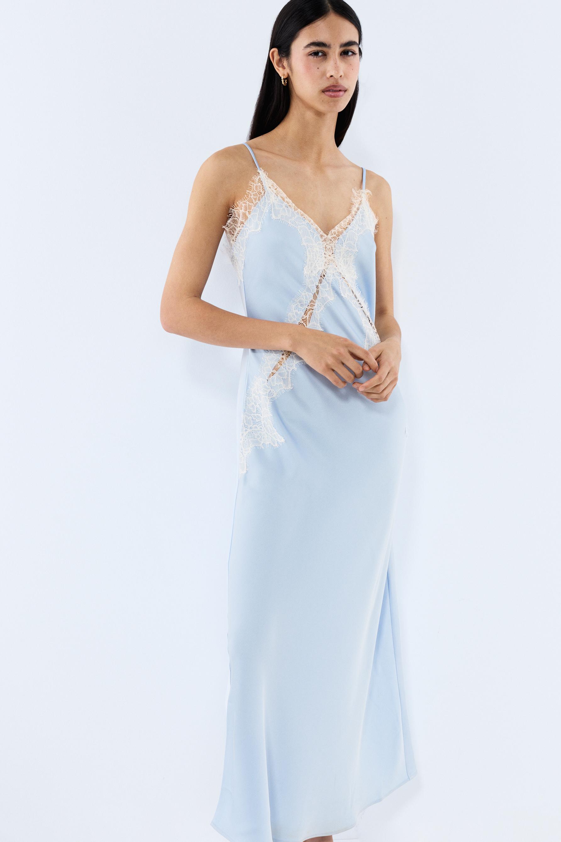 Vestido midi lencero