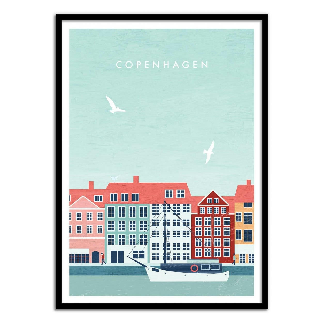 KATINKA REINKE - COPENHAGEN - Affiche d'art 50 x 70 cm