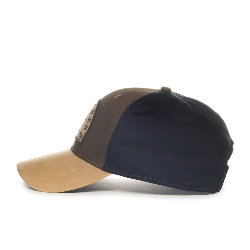 Realtree Logo Olive Black Snap Back Cap with Khaki Corduroy Bill/Patch, Cotton, One Size