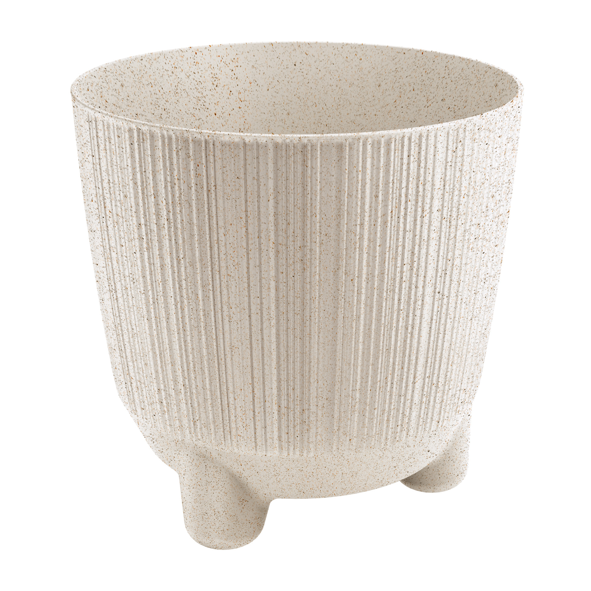 Doniczka Ryfo N ECO Wood 19,5 cm biały ECO PROSPERPLAST