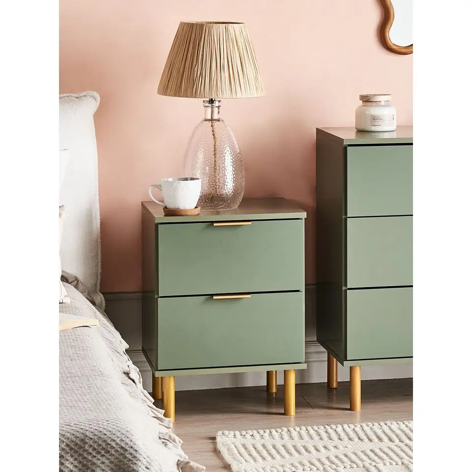 WALPOLE - Nachtkastje - Groen - Hout