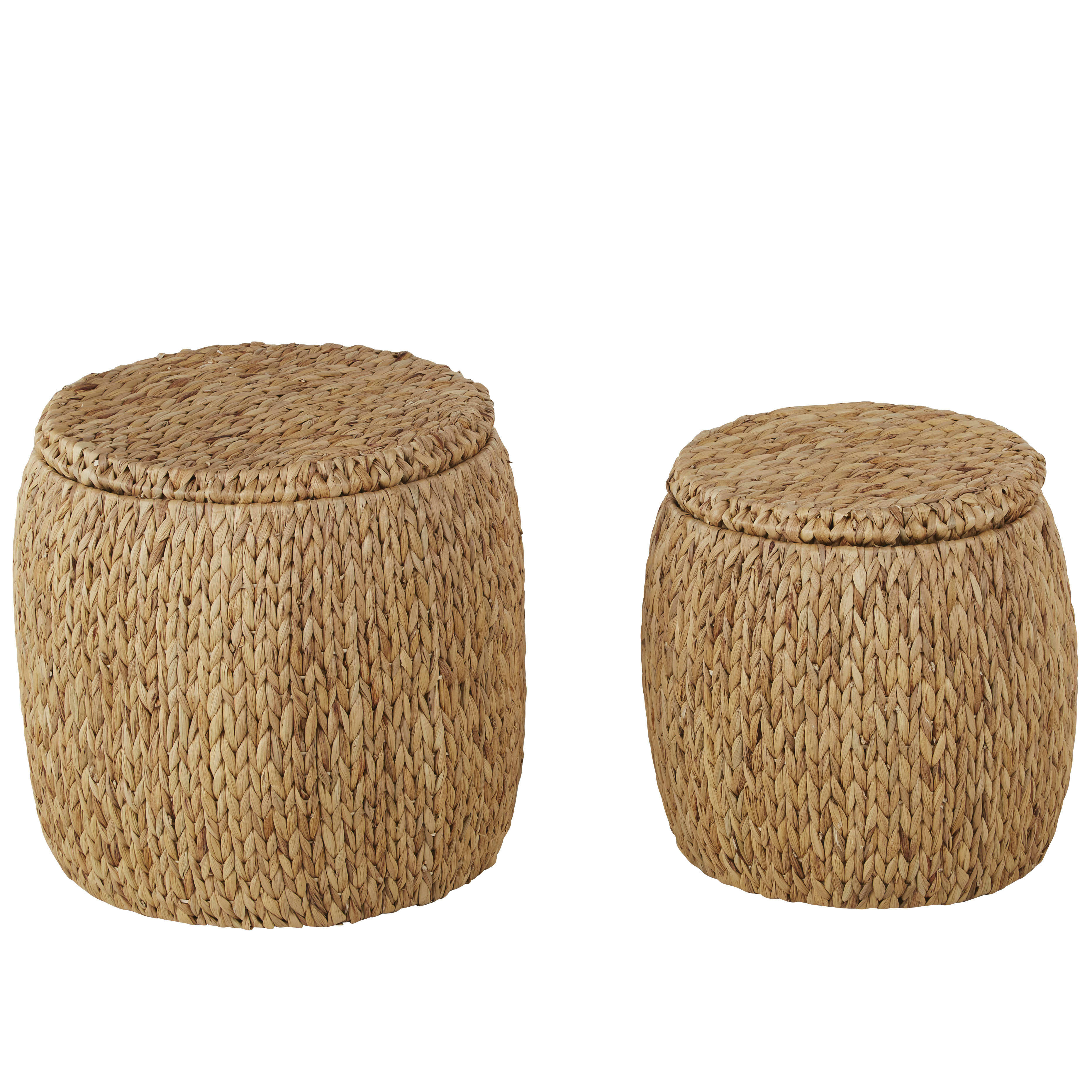 CAMILA - Malles tressées en jacinthe d'eau (x2)