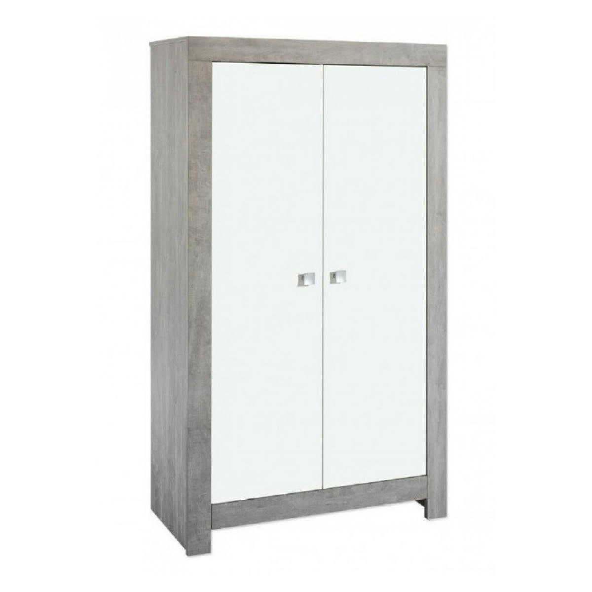 NORDIC DRIFTWOOD - Armoire enfant 2 portes gris et blanc