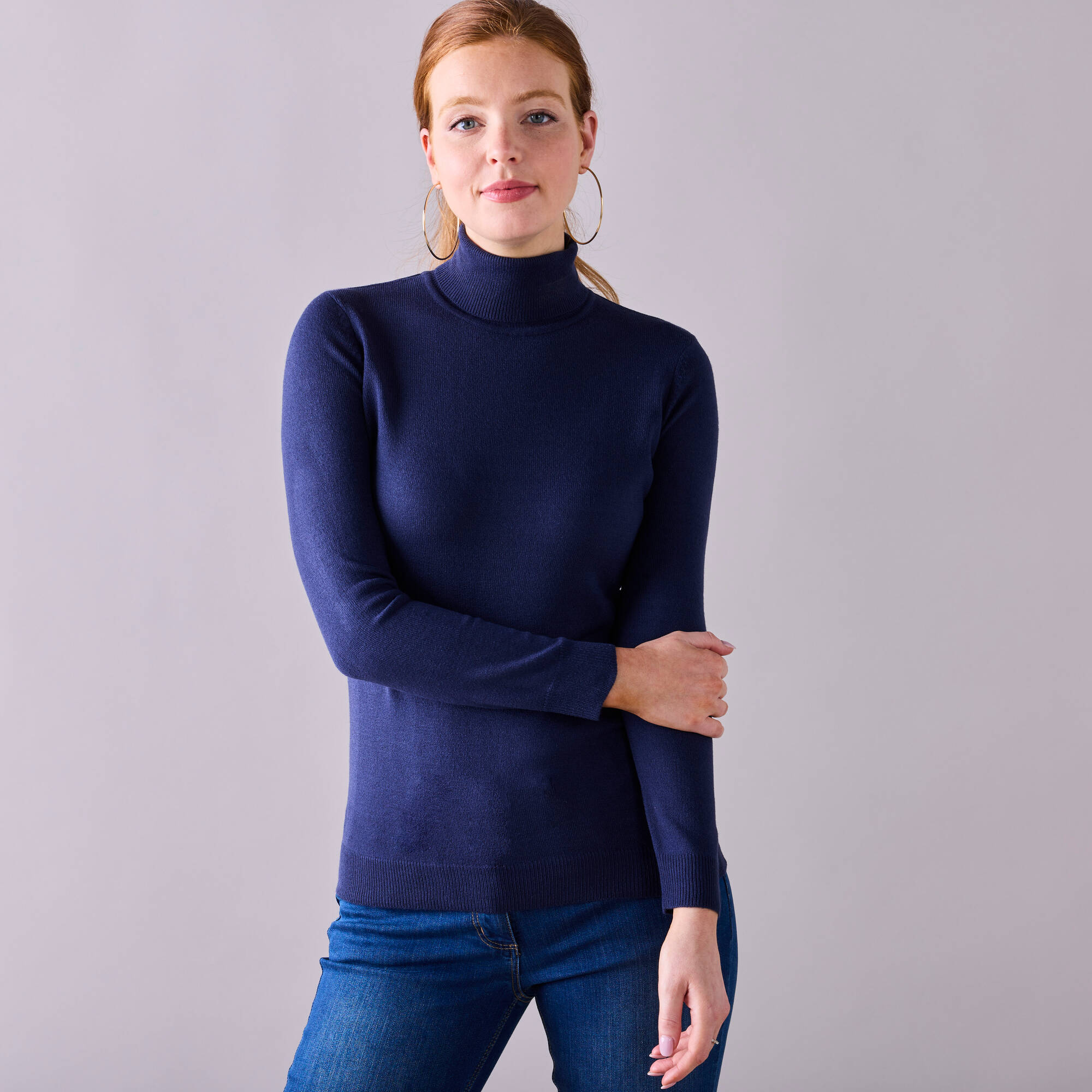 Pull col roulé, toucher doux