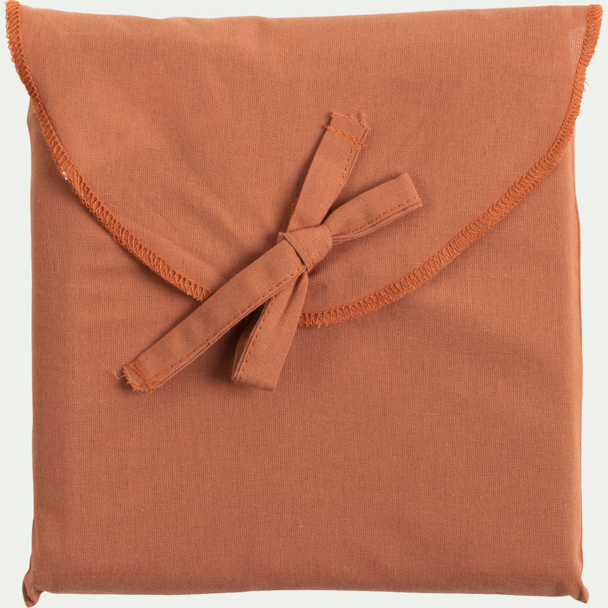CALANQUES - Taie de traversin en coton - brun rustrel 43x190cm