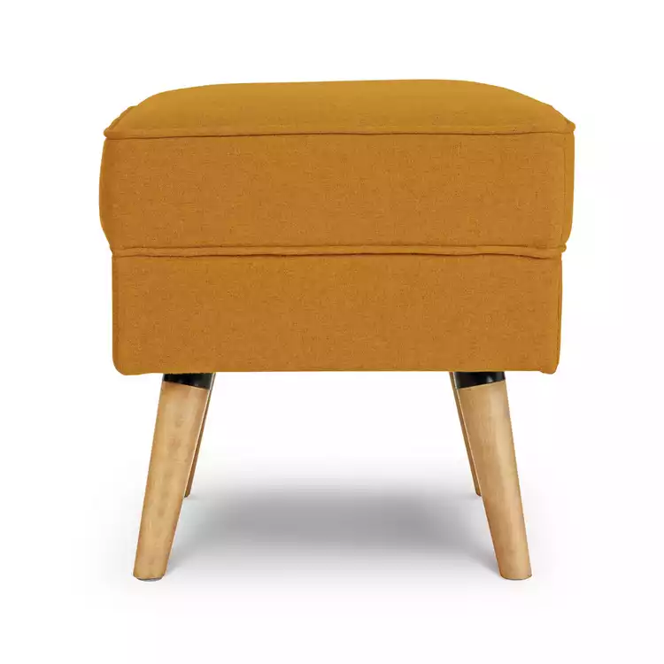 Habitat Callie Fabric Footstool - Yellow