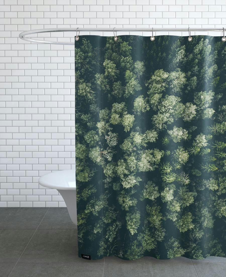 JUNGLE RUM - Rideau de douche en polyester en vert 150x200