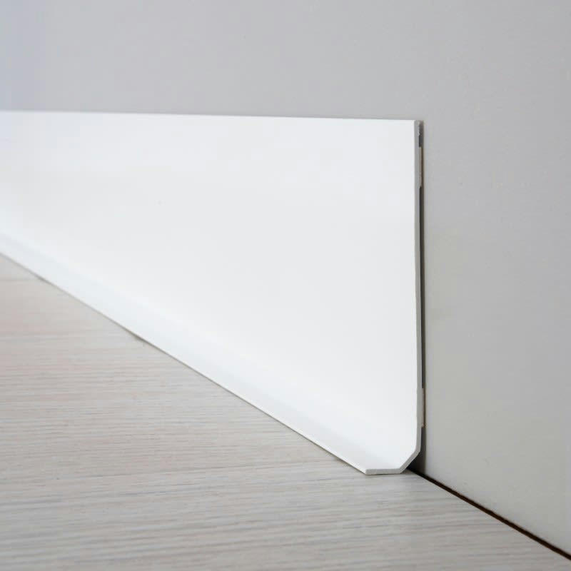 BLANCHE - Plinthe PVC lot de 25 L200xH. 8cm Blanc