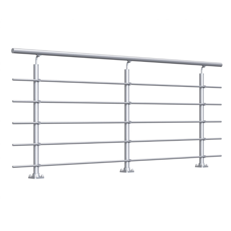 Kit garde-corps à fixation au sol New Rondo argent 250 cm SOGEM