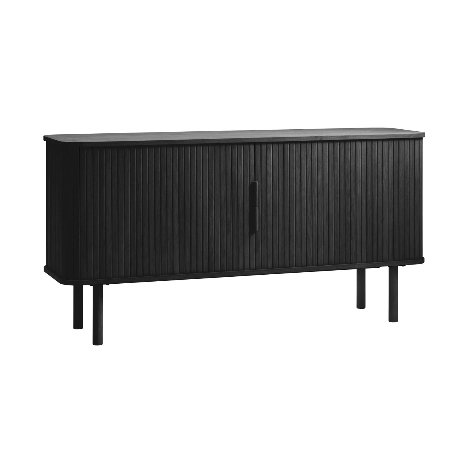 by fonQ Splinted Dressoir - Zwart Eiken