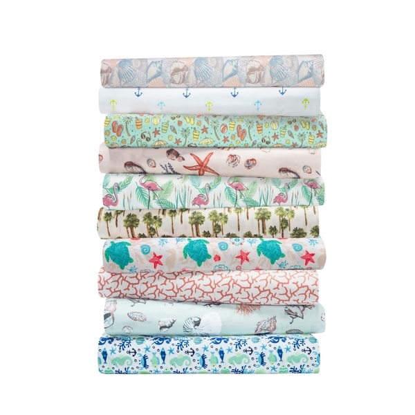 Coastal Flamingo Paradise Pink Microfiber Print Bed Sheet Set