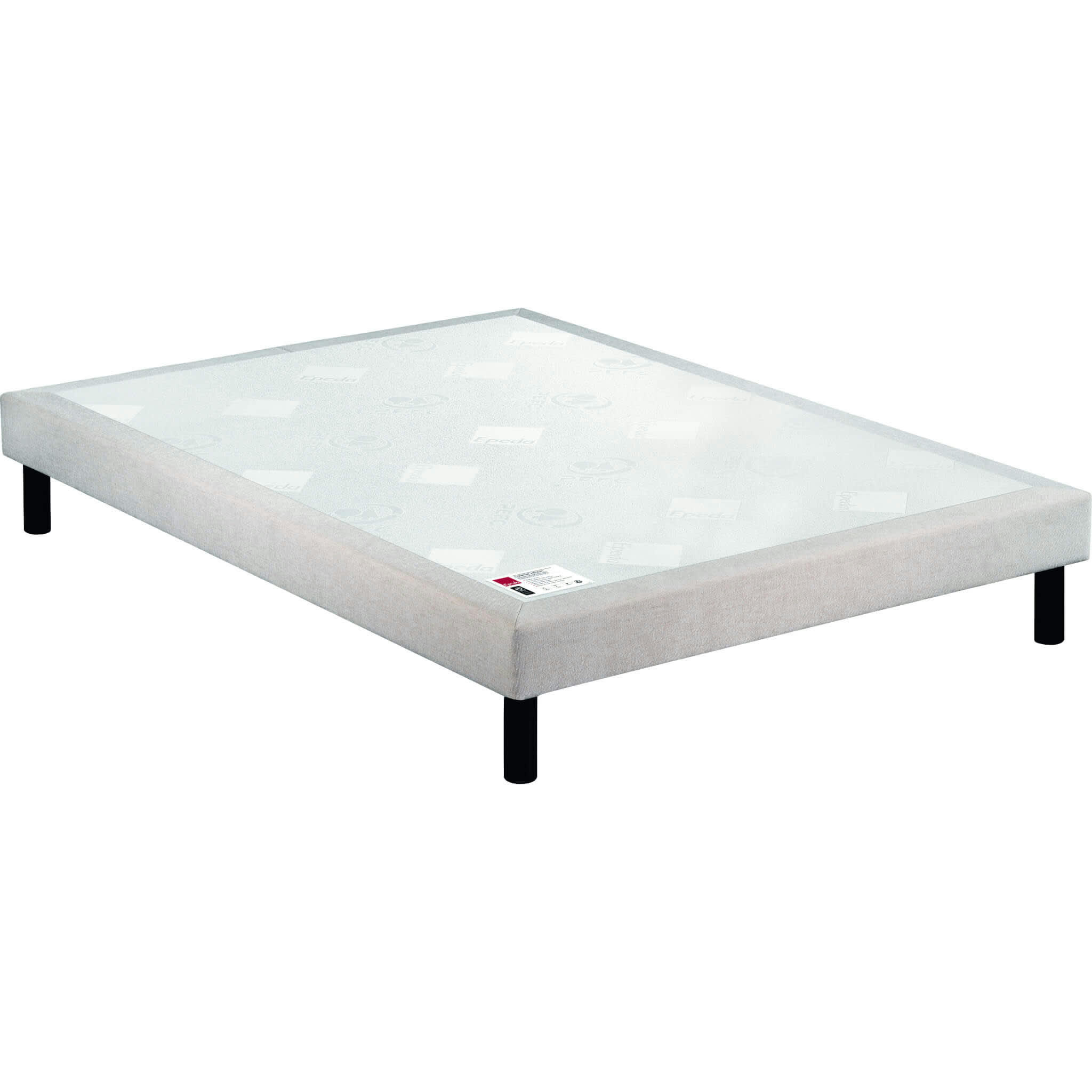 CONFORT MEDIUM DECO NATURE - Sommier confort médium + pieds beige 150x190