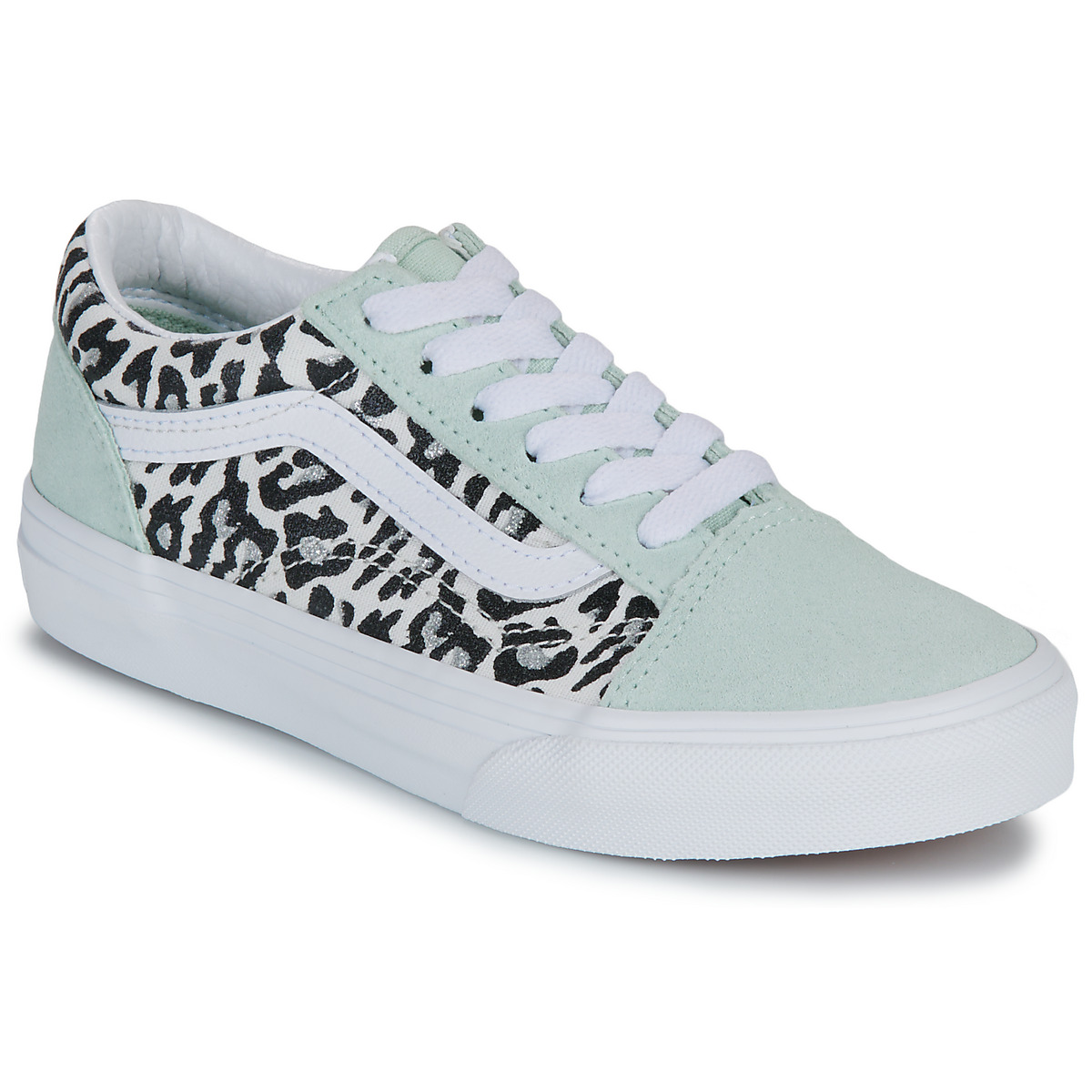Vans - Old Skool - Green / Pastel / Leopard