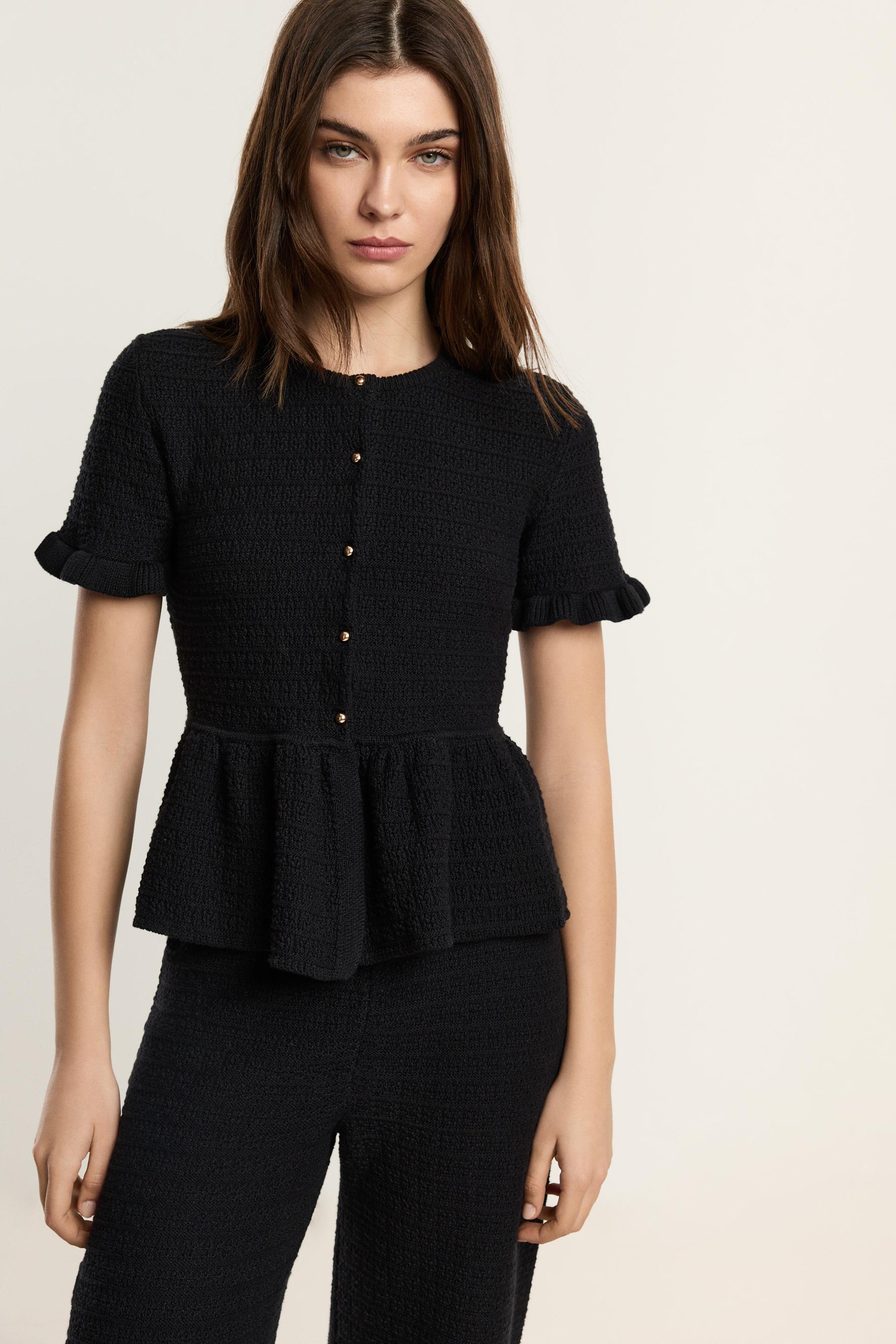 Chaqueta punto peplum