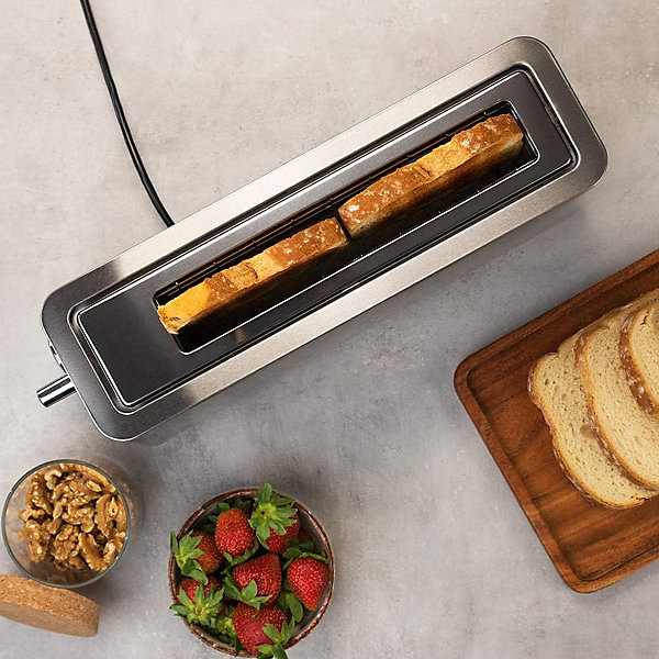 Grille-pain Inox Fente Large 1100W