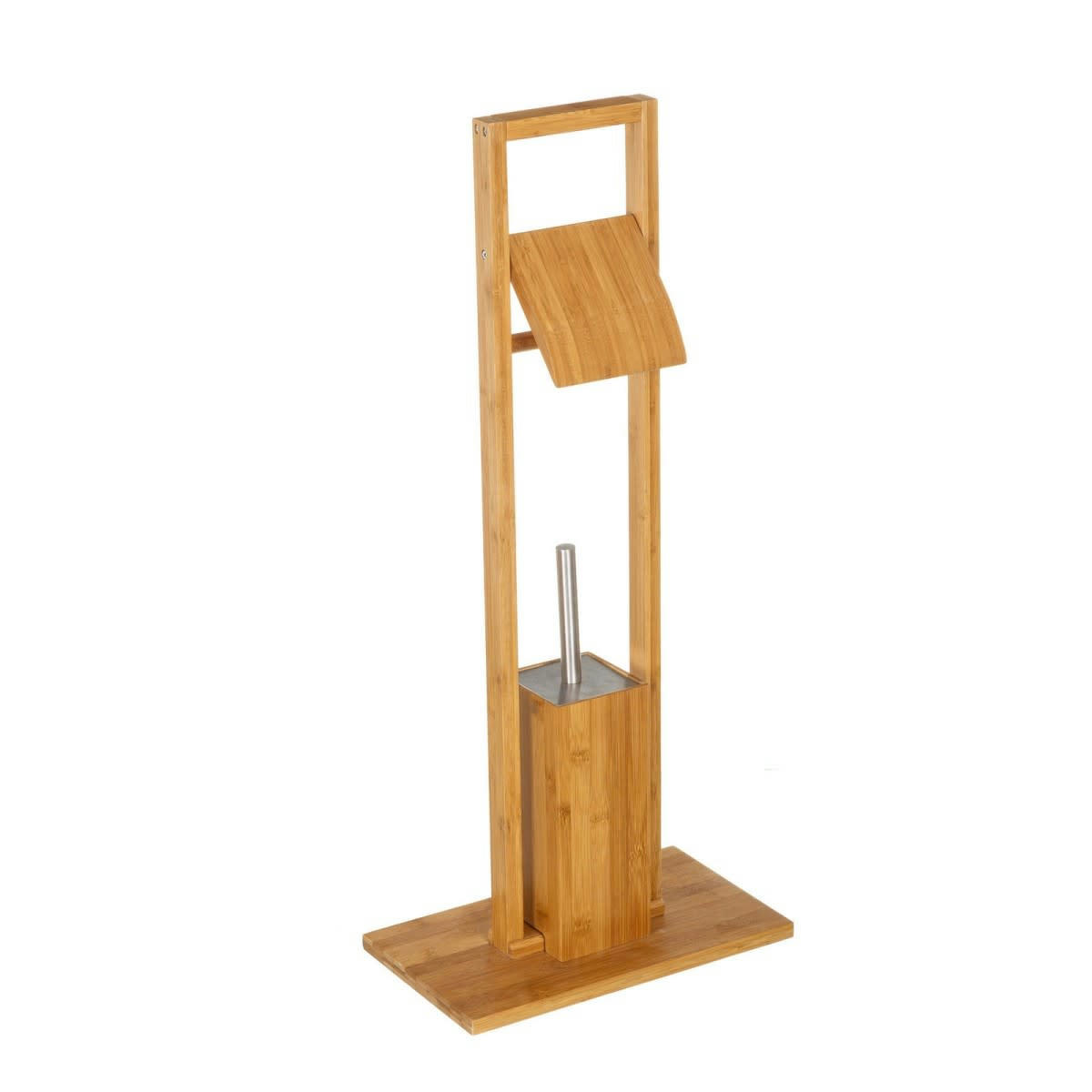 BAMBOU - Dérouleur papier toilette + brosse WC en bambou