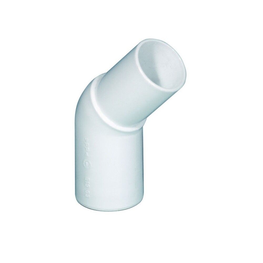 BEND PURUS HVIT 45° 32 MM