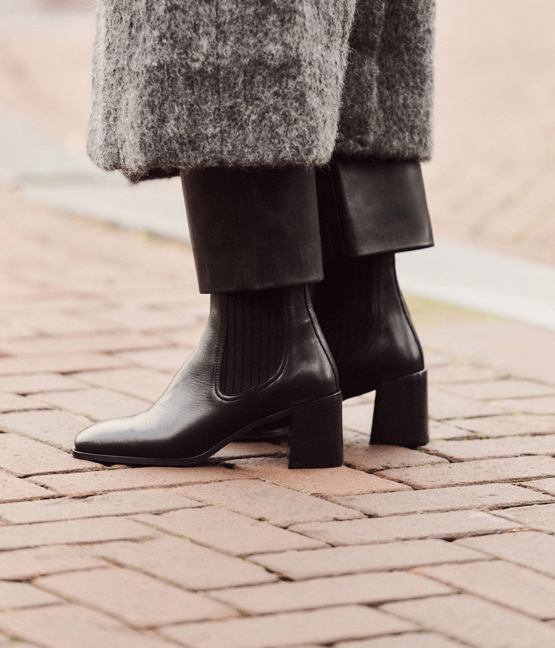 Boots en cuir noir Dakila