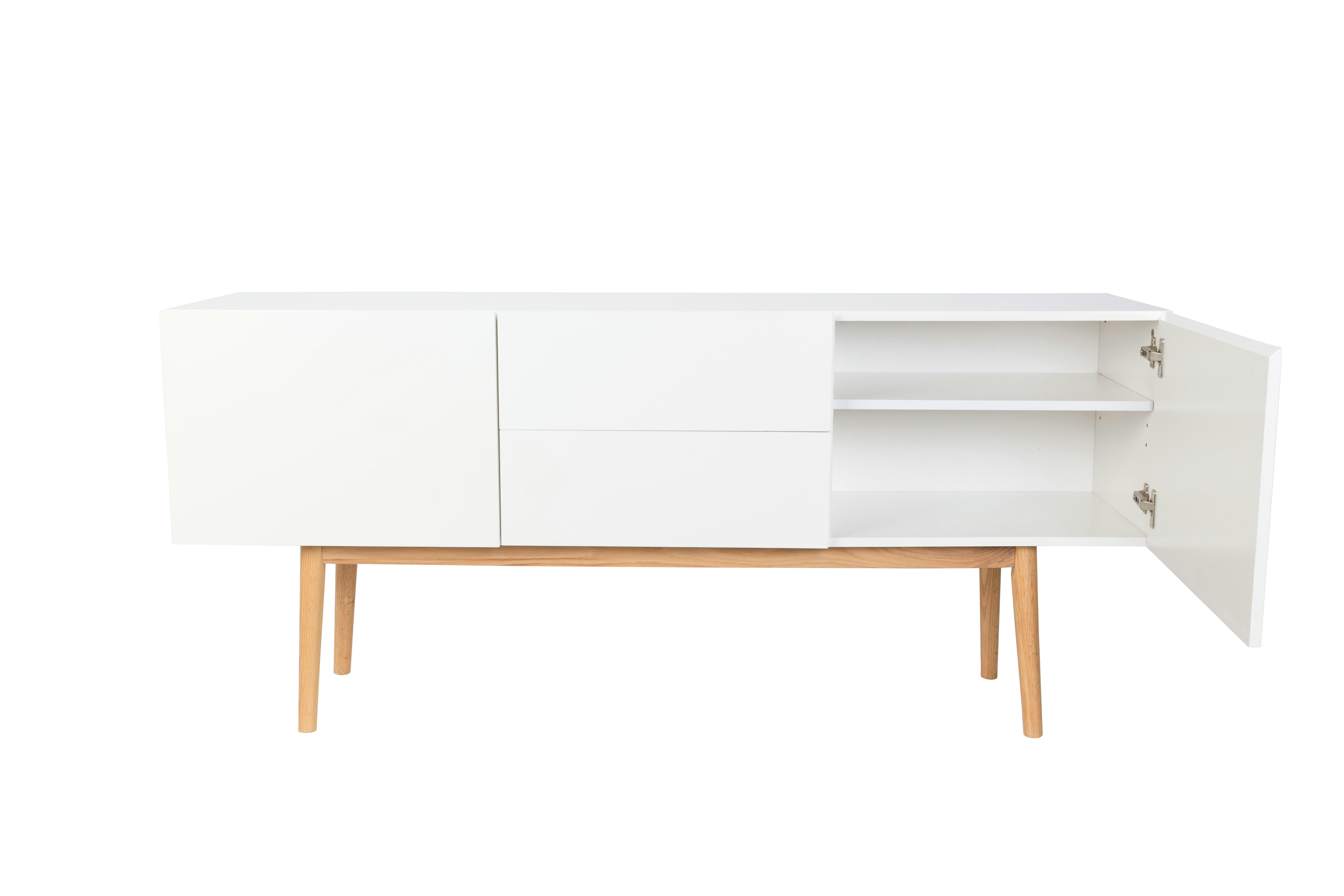 HIGH ON WOOD - Buffet 2 portes 2 tiroirs en bois blanc