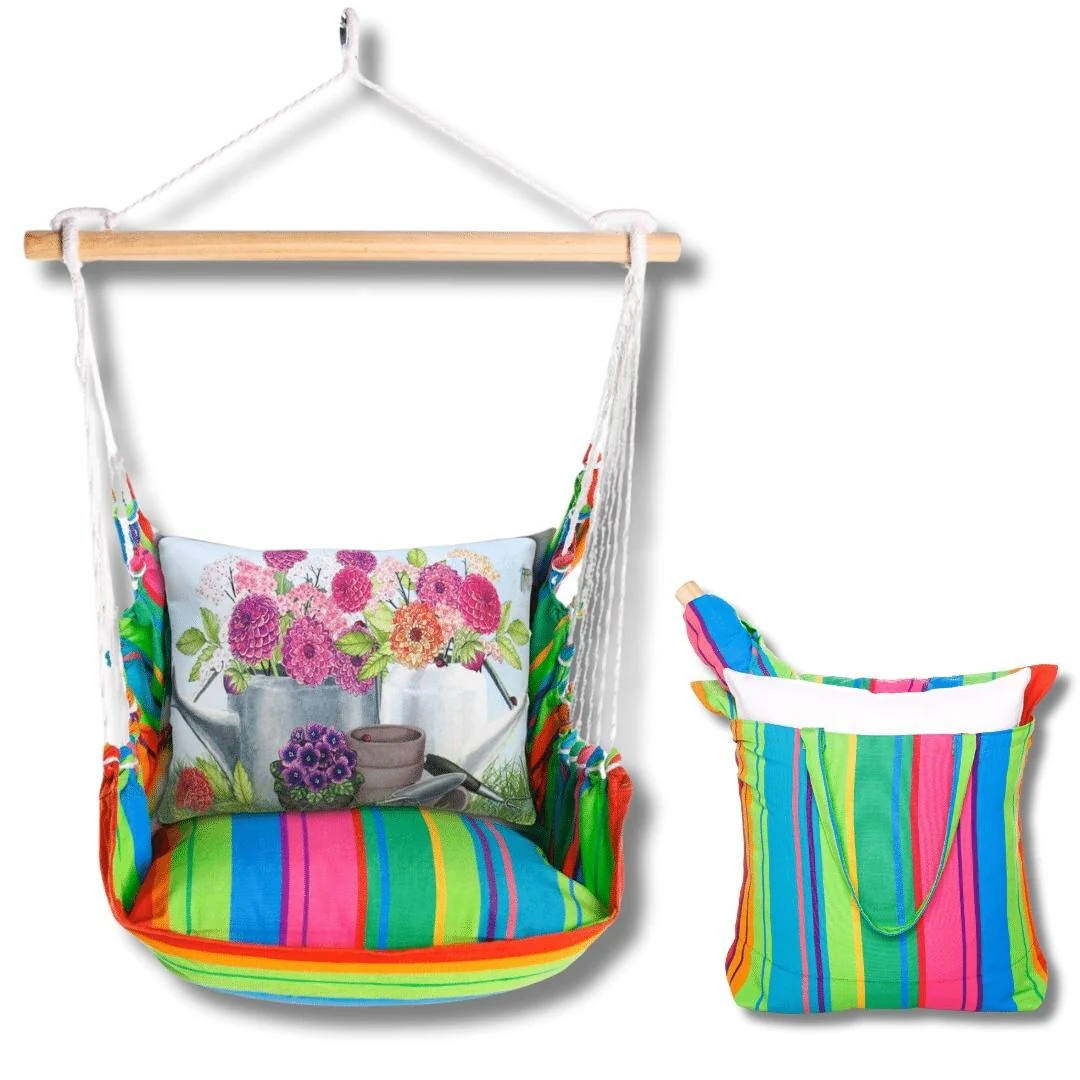 Magnolia Casual Swing Set 4 piece - Le Jardin Nouveau w/ Watering Can