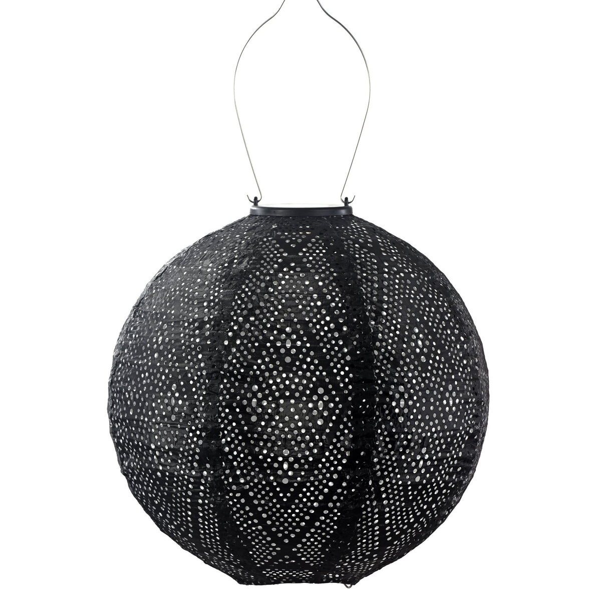 Lumiz solar lampion - ikat rond - 30 cm - zwart