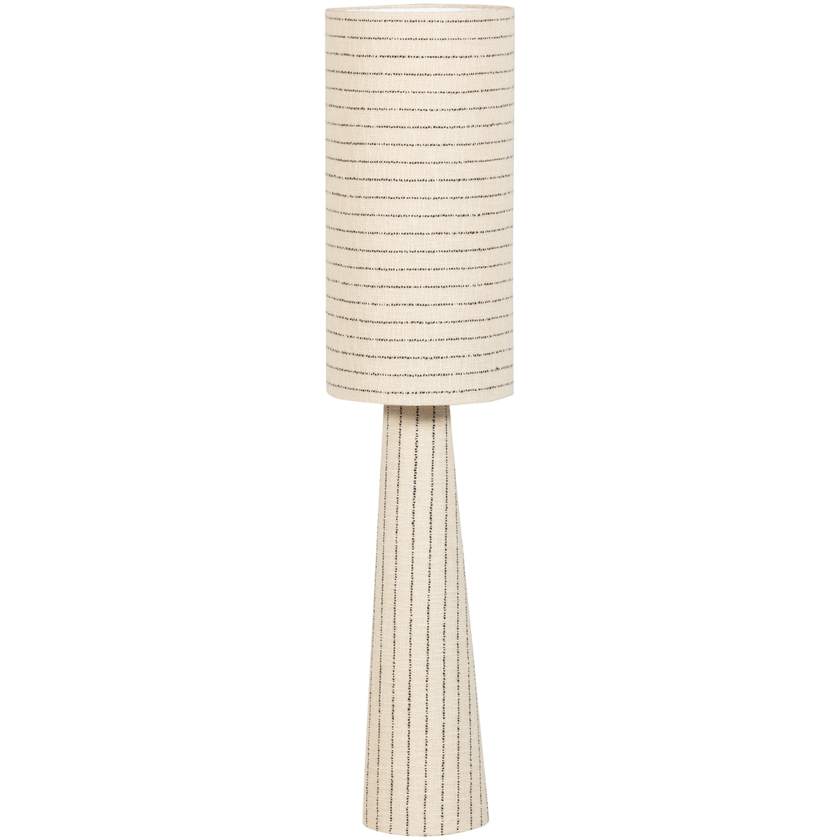 WOOOD vloerlamp Loft - Metaal/Bouclé - Naturel Met Strepen 130xØ30 cm