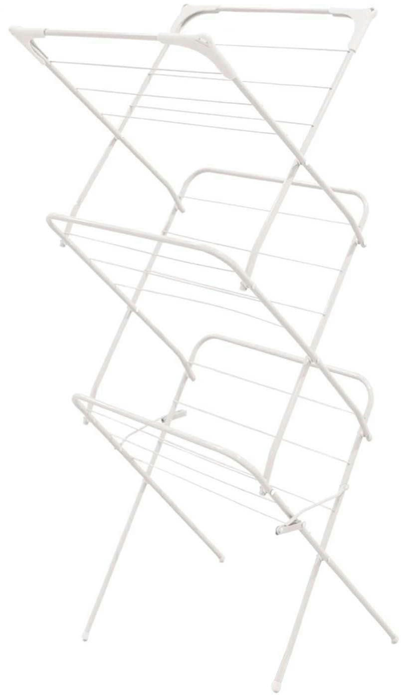 - Etendoir à linge accordéon 10 mètres de séchage blanc