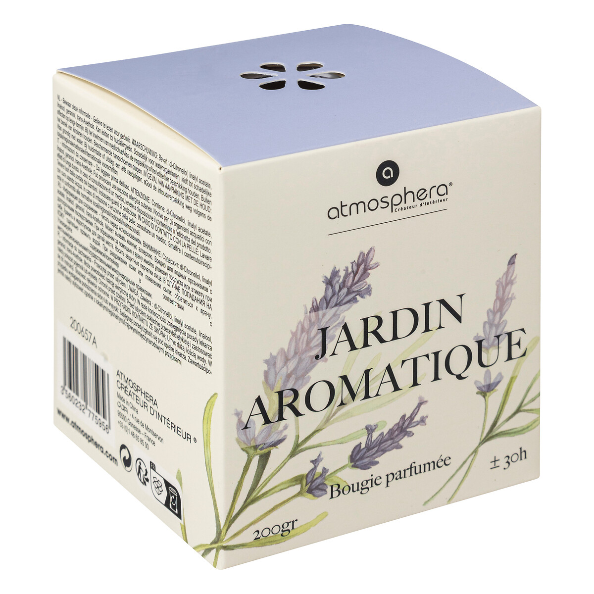 "Oudy" bell scented candle Lavender and chamomile, 200g
