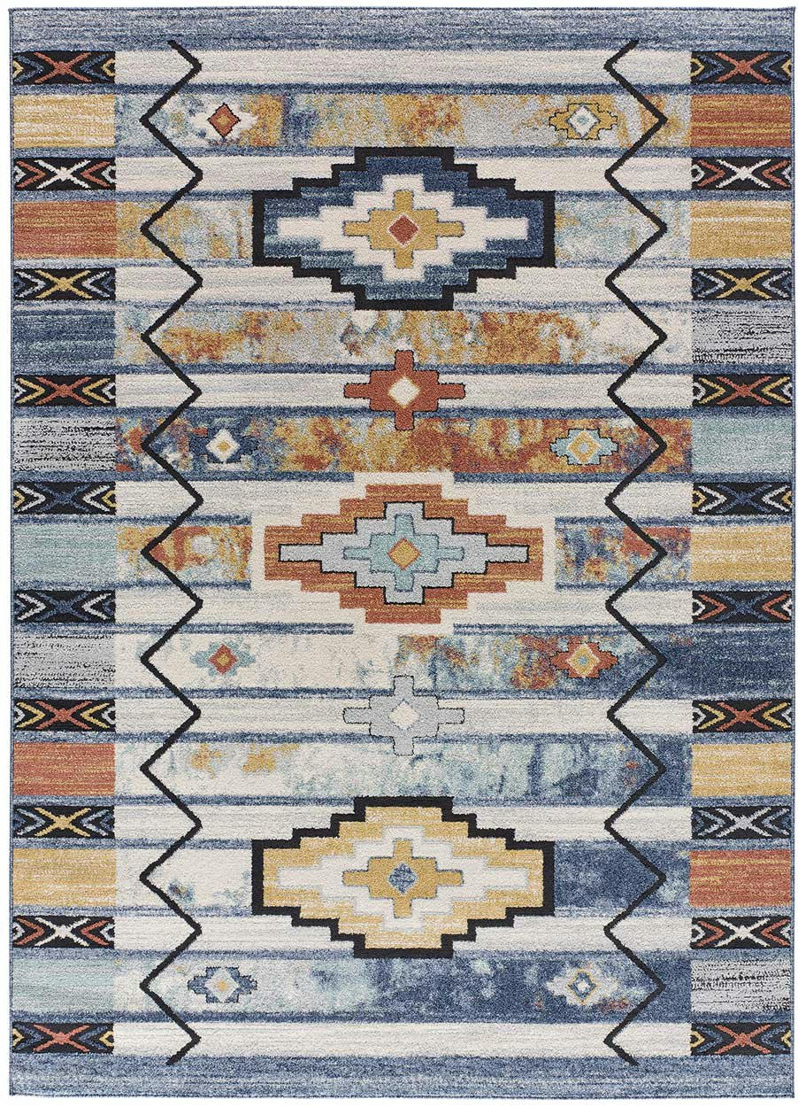 MABEL - Tapis abstrait de style vintage multicolore, 120X170 cm
