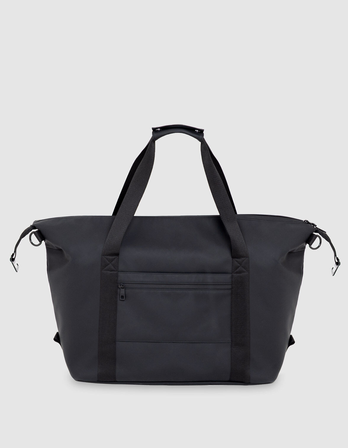 Sac week-end noir nylon effet gomme Homme