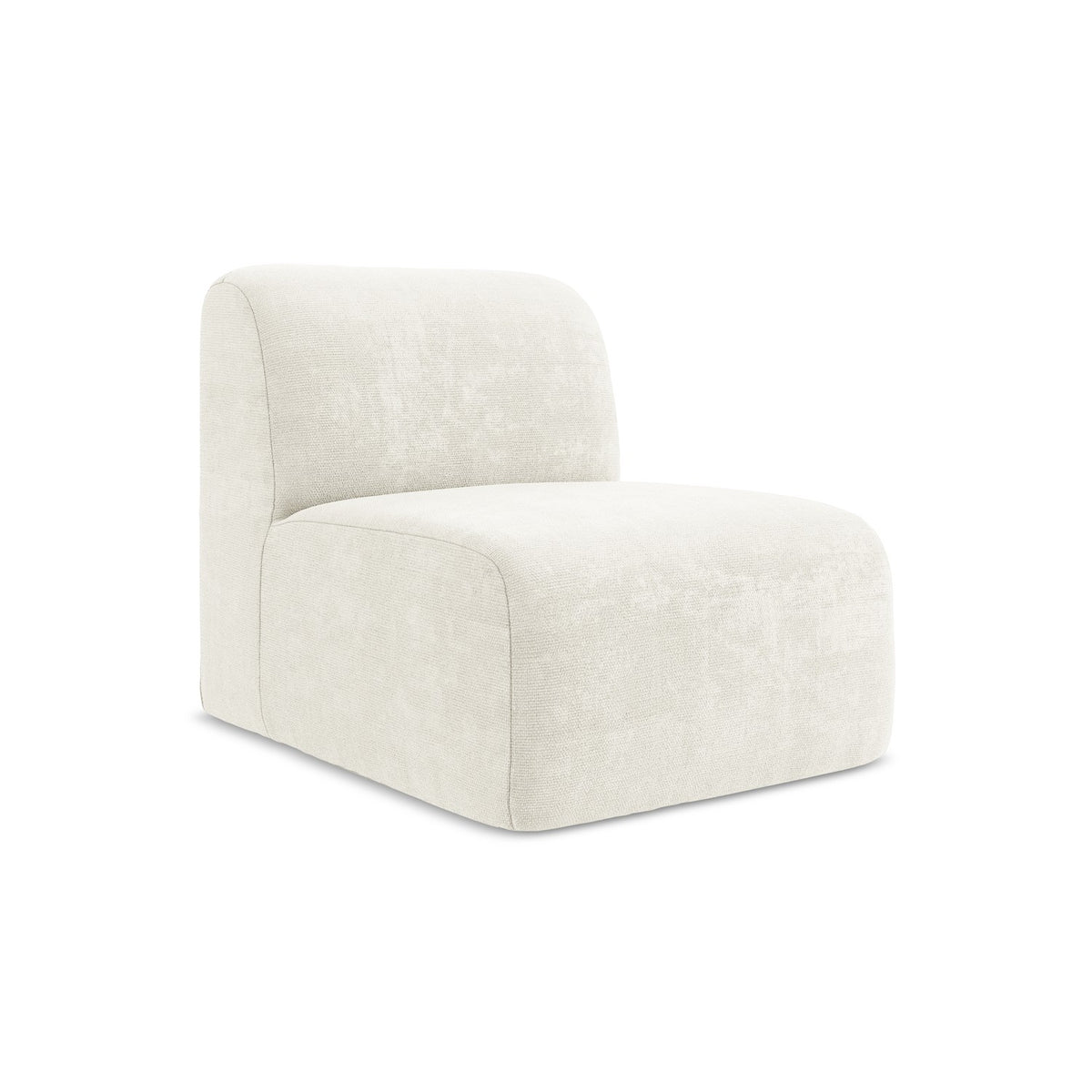 LaMiaSofa Bankmodule midden Cervo - chenille stof - wit - 70x94x75