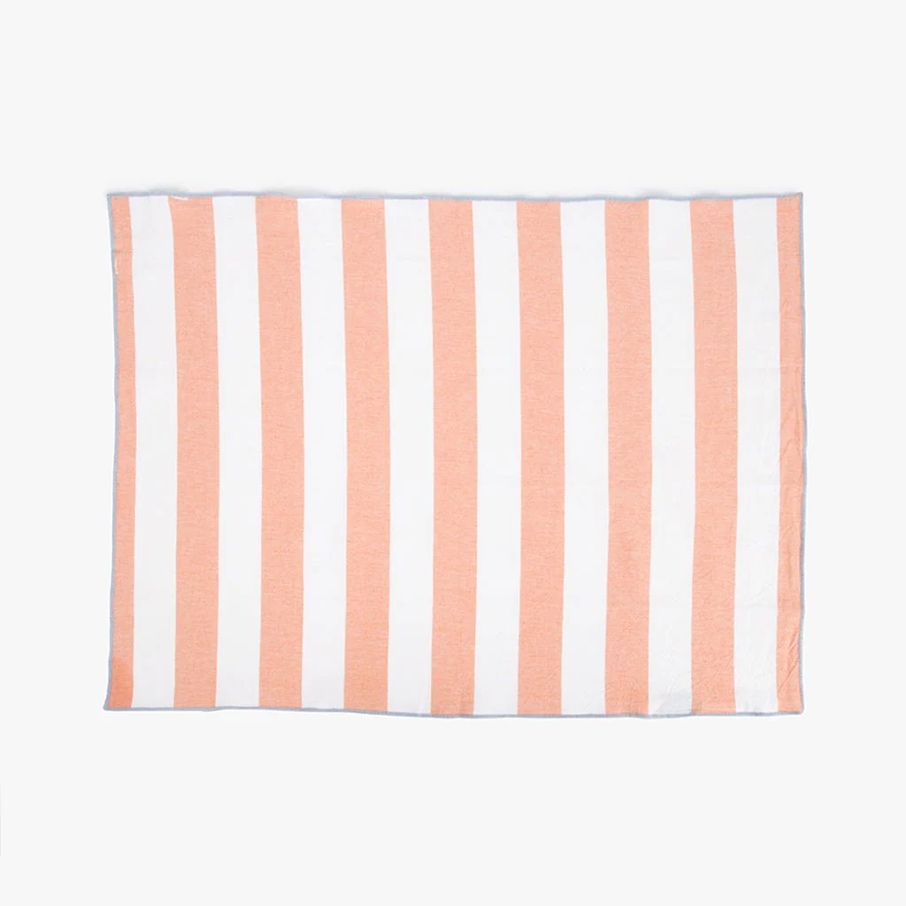 Conjunto de 2 Panos de Algodão Riscas Laranja e Azul TÂNGER