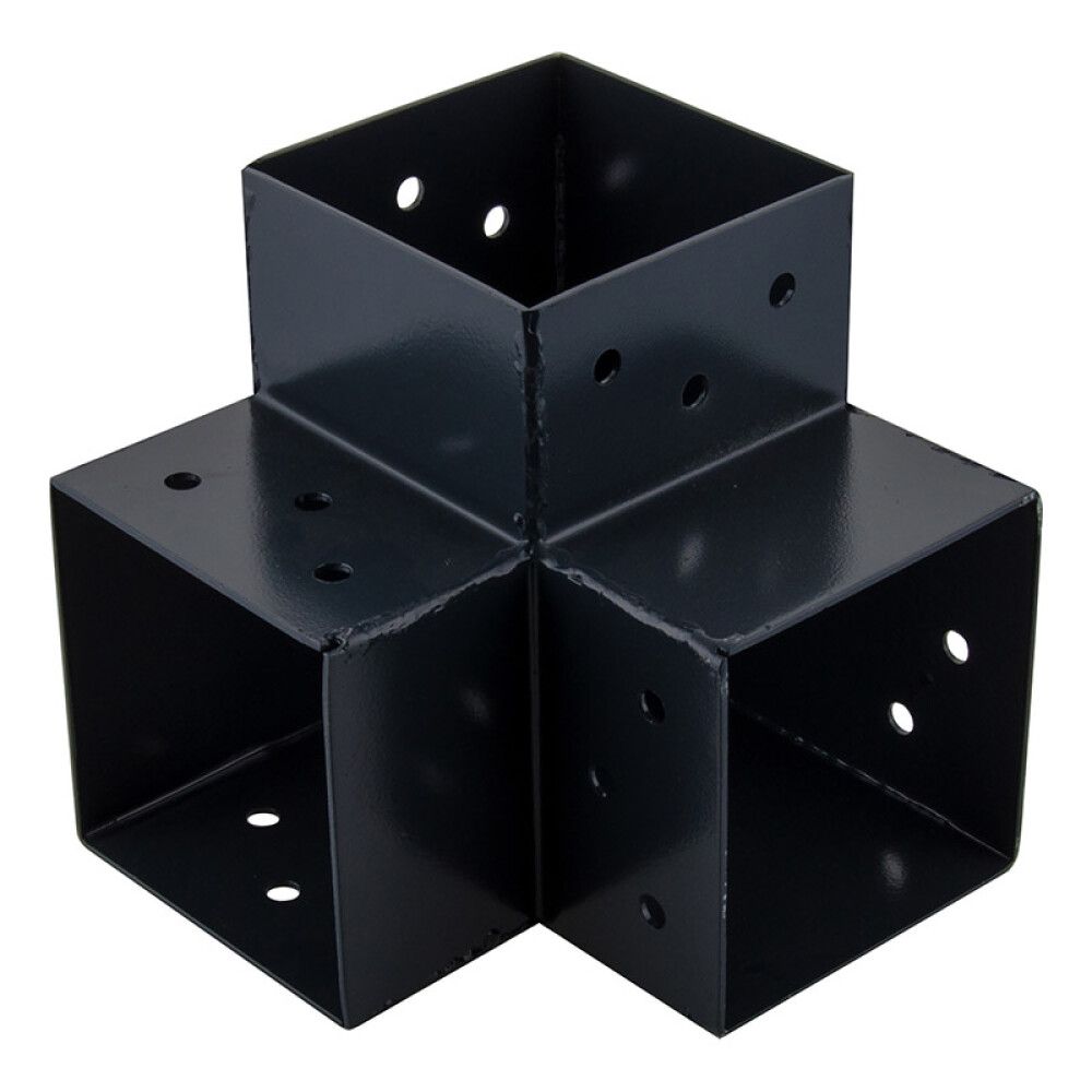 HJØRNEBESLAG SUKI 3-VEIS SVART 90° 91X91MM
