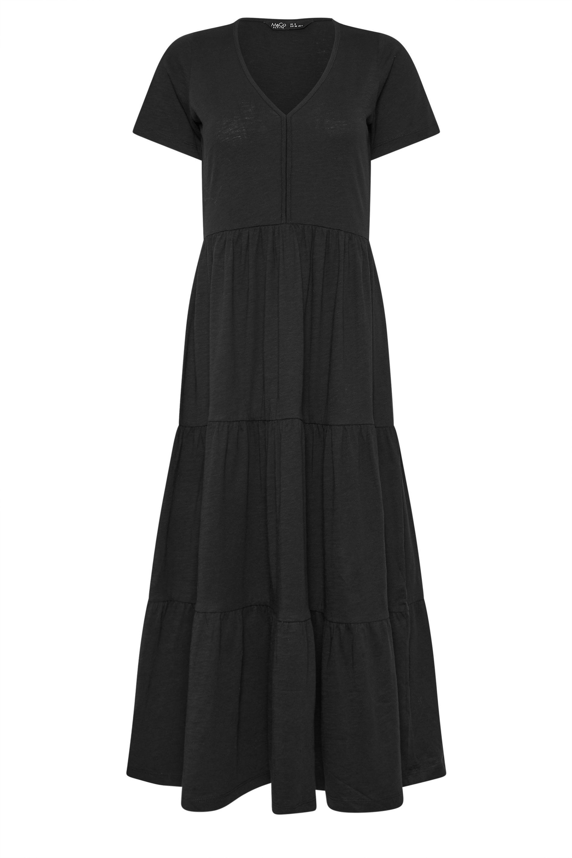 M&Co Petite Tiered Cotton Maxi Dress