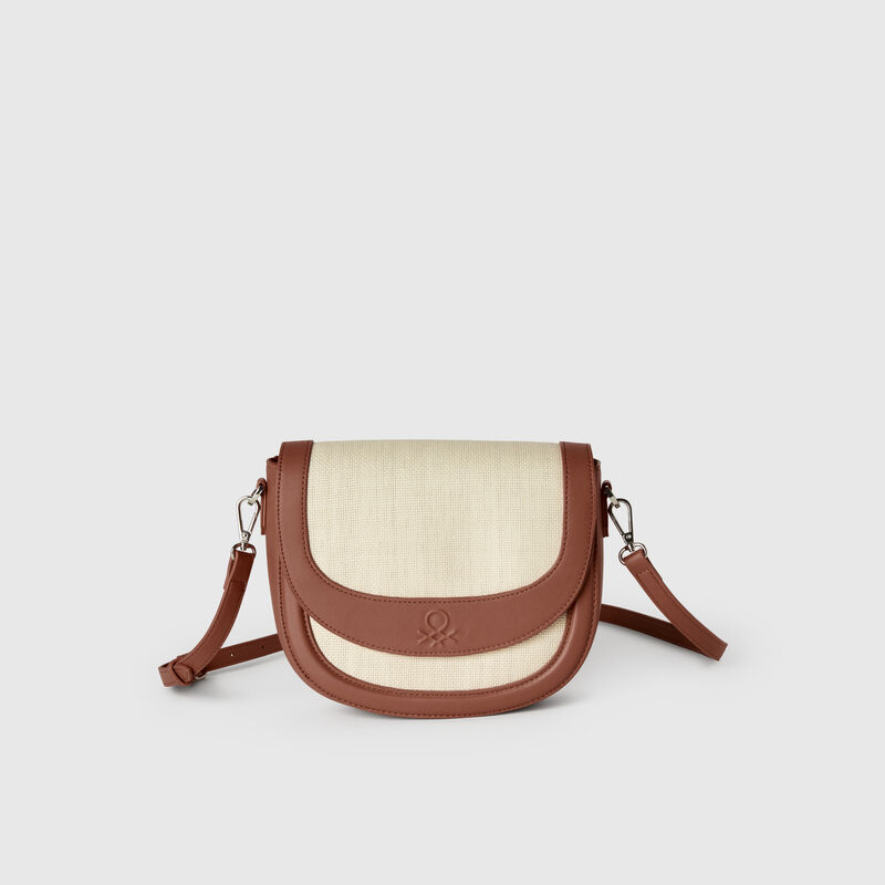 Raffia effect shoulder bag