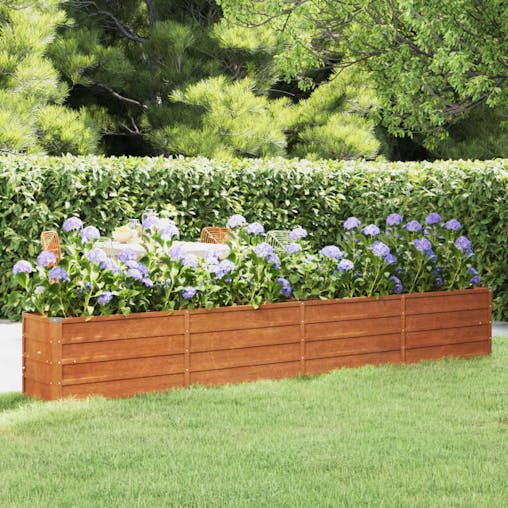 NNEVL Garden Raised Bed Rusty 320x40x45 cm Corten Steel
