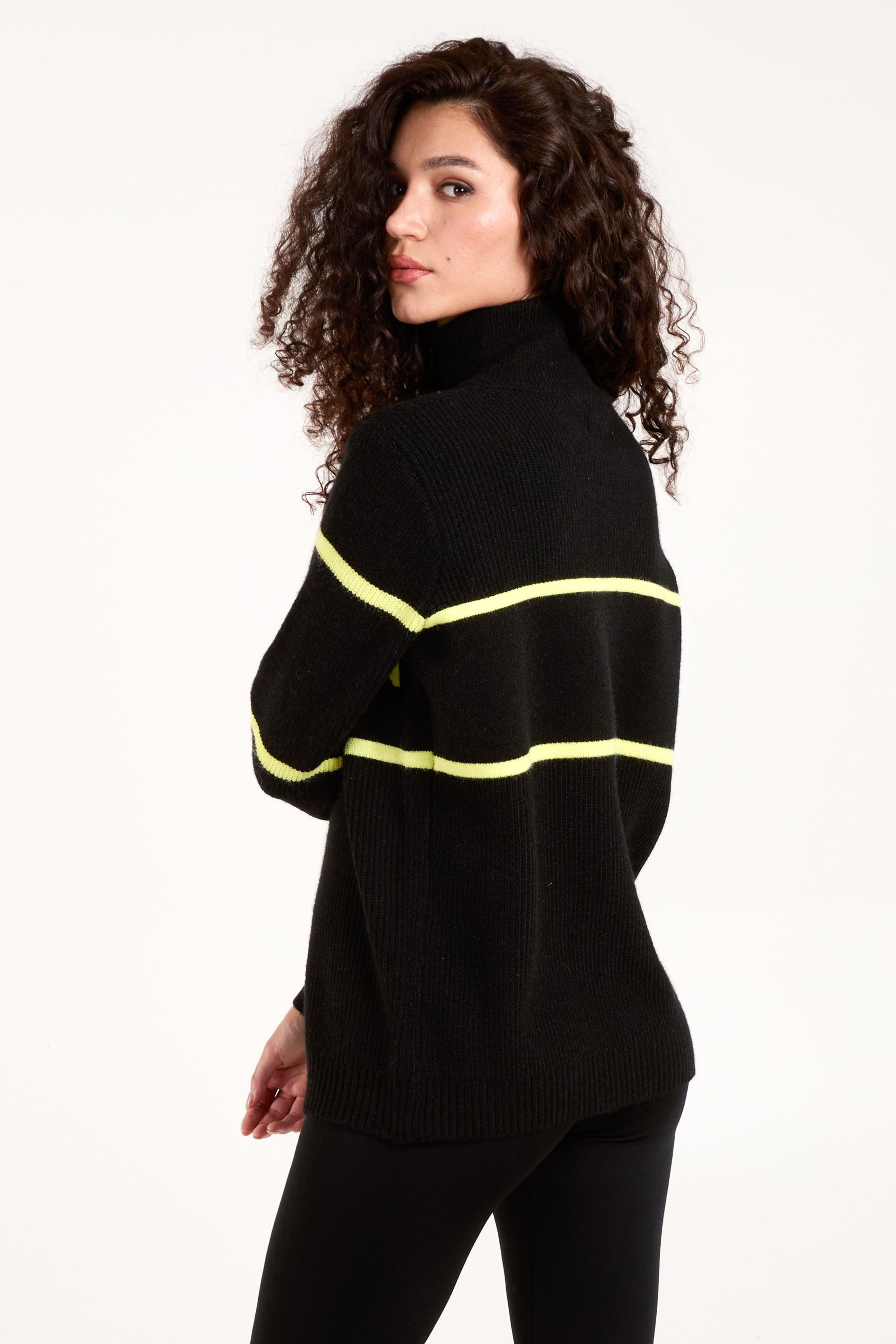 Blue Vanilla Black Zip Neck Logo Jumper