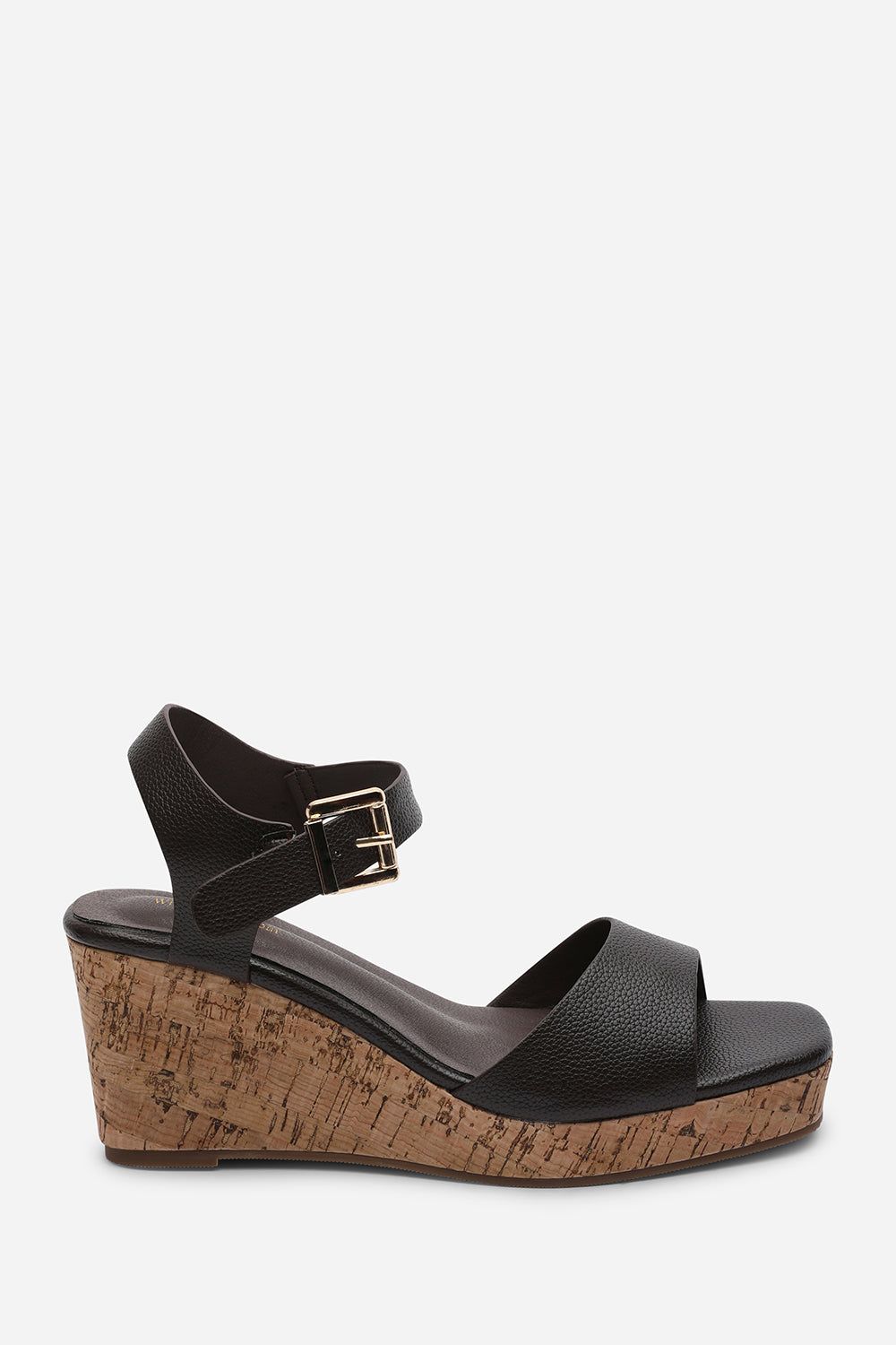 Where's That From Giselle Wide Fit Cork Platform Wedge
