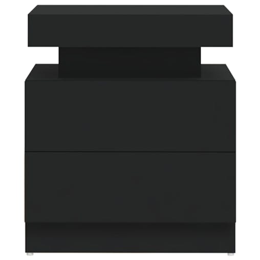 NNEVL Bedside Cabinet Black 45x35x52 cm Chipboard