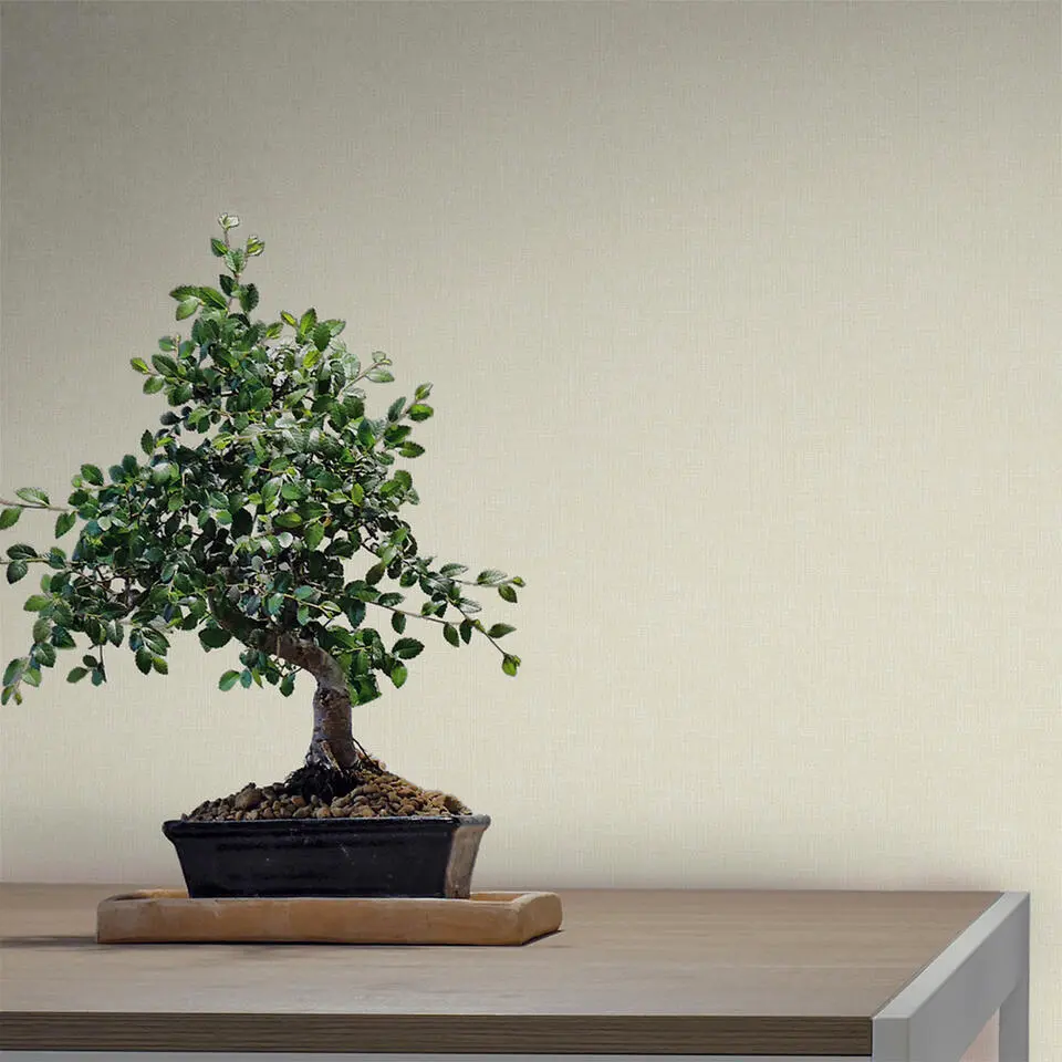 Sanders & Sanders behang linnenstructuur zand beige - 53 cm x 10 m