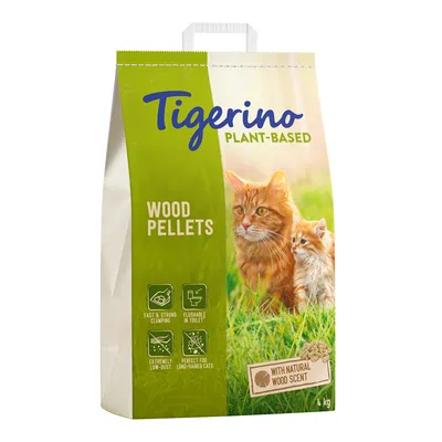 Tigerino Plant-Based Litter Wood Pellets - Natural Wood Scent (Unscented)