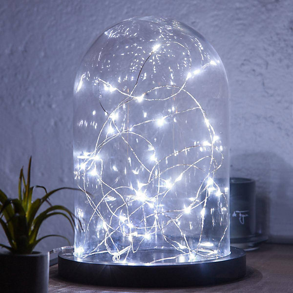 Guirlandes - 40 micro LED - argent et blanc - L400 cm - Atmosphera